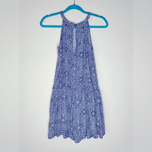 THE GAP Womens Moroccan Tile Printed Halter Top Crepe Romper Size Petite XS - Picture 3 of 4